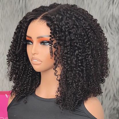 Kinky Curly Wigs - Glueless Human Hair 13x6 Lace Frontal, 7x5 HD Closure - ZOOMNSTORE