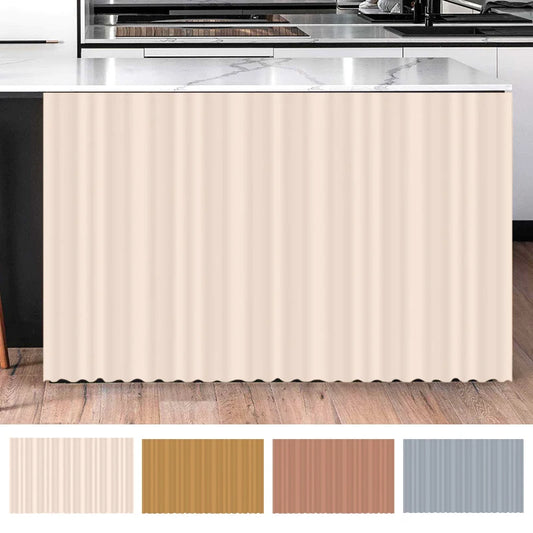 Kitchen Cabinet Curtain – Self Adhesive Polyester Shade Panel | Easy Install Velcro Cover - ZOOMNSTORE