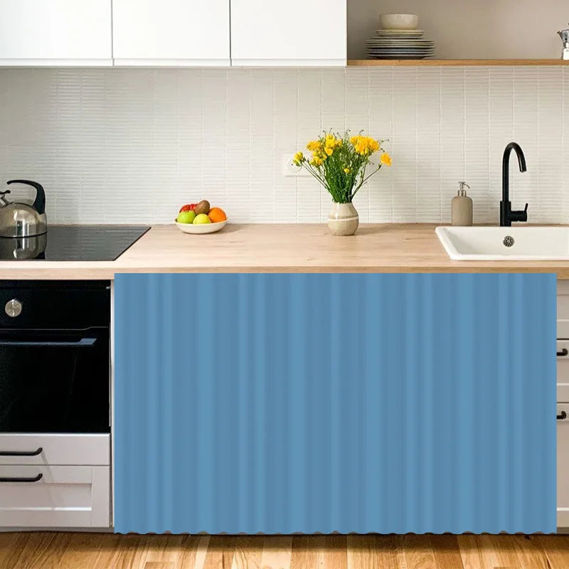 Kitchen Cabinet Curtain – Self Adhesive Polyester Shade Panel | Easy Install Velcro Cover - ZOOMNSTORE