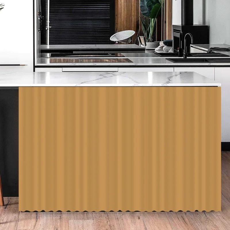 Kitchen Cabinet Curtain – Self Adhesive Polyester Shade Panel | Easy Install Velcro Cover - ZOOMNSTORE