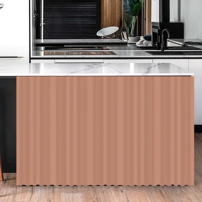 Kitchen Cabinet Curtain – Self Adhesive Polyester Shade Panel | Easy Install Velcro Cover - ZOOMNSTORE
