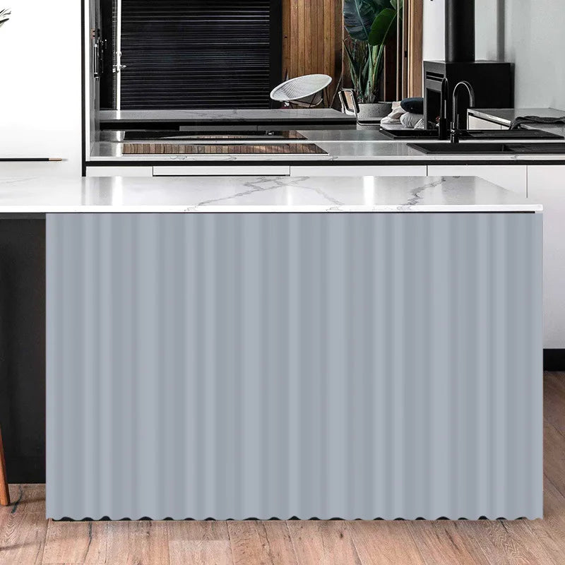 Kitchen Cabinet Curtain – Self Adhesive Polyester Shade Panel | Easy Install Velcro Cover - ZOOMNSTORE