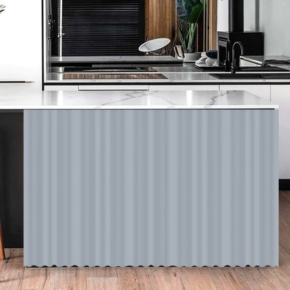 Kitchen Cabinet Curtain – Self Adhesive Polyester Shade Panel | Easy Install Velcro Cover - ZOOMNSTORE