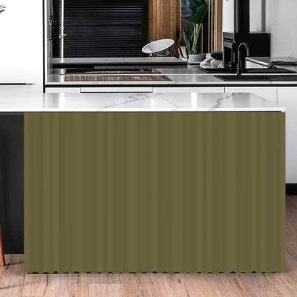Kitchen Cabinet Curtain – Self Adhesive Polyester Shade Panel | Easy Install Velcro Cover - ZOOMNSTORE