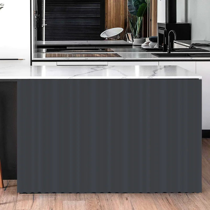 Kitchen Cabinet Curtain – Self Adhesive Polyester Shade Panel | Easy Install Velcro Cover - ZOOMNSTORE