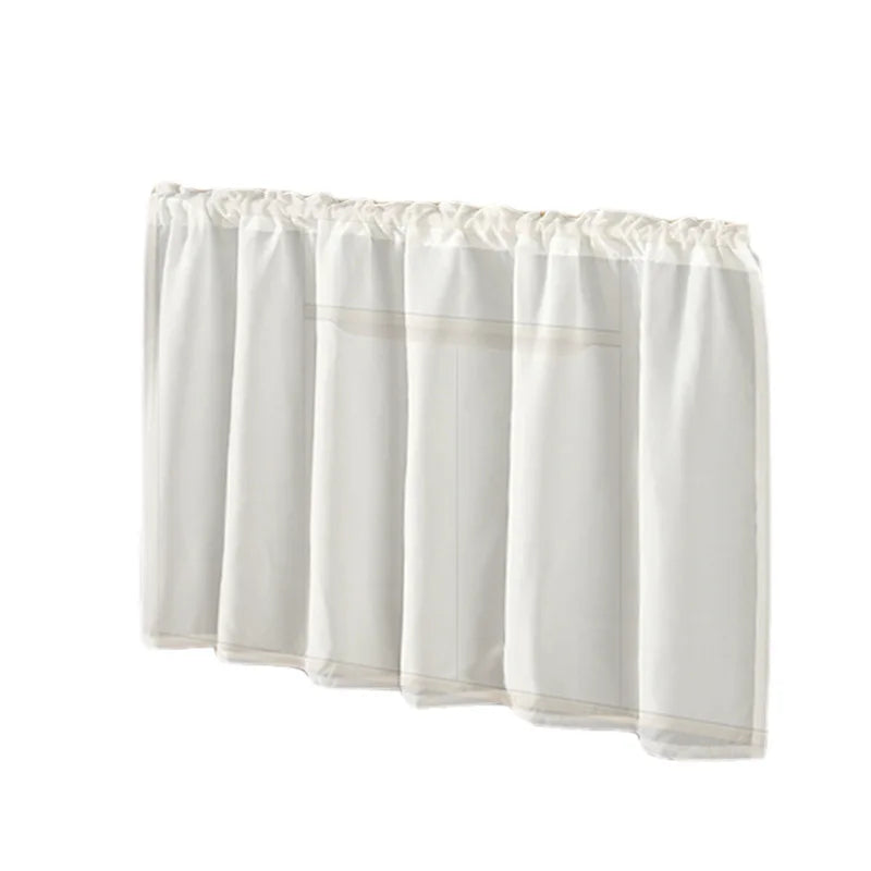 Kitchen Cabinet Curtain - Waterproof Matte Satin Weave Panel for Flat Windows - ZOOMNSTORE