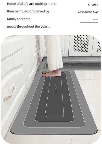 Kitchen Floor Mat - Waterproof Anti Skid Polyester Rug | Durable Non Slip Kitchen Rug - ZOOMNSTORE