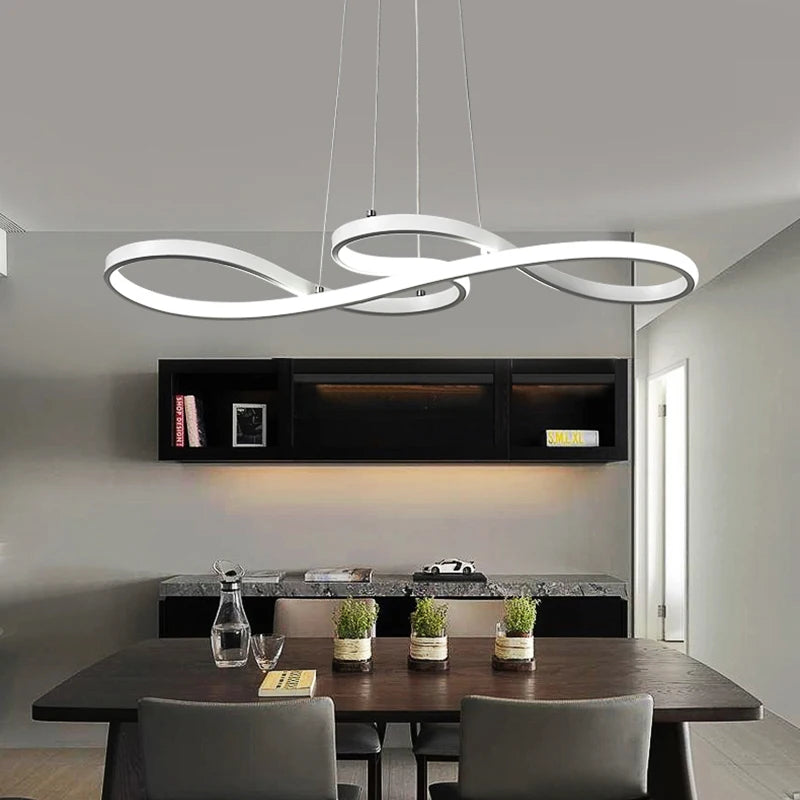 Modern Kitchen Island Pendant Lights - Remote Dimming LED Hanging Lamps for Dining Room Decor - ZOOMNSTORE