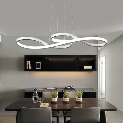 Modern Kitchen Island Pendant Lights - Remote Dimming LED Hanging Lamps for Dining Room Decor - ZOOMNSTORE