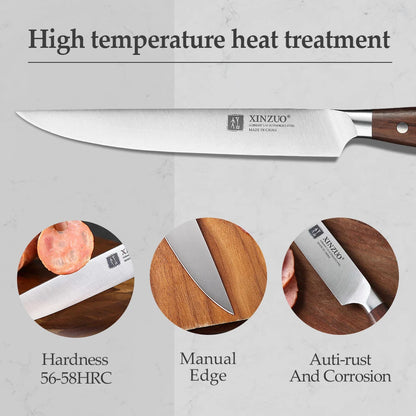 XINZUO High Quality Paring  Utility Cleaver Knife Set - 35 5 8 Germany 14116 Stainless Steel - ZOOMNSTORE