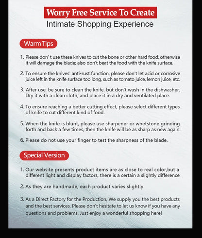 XINZUO High Quality Paring  Utility Cleaver Knife Set - 35 5 8 Germany 14116 Stainless Steel - ZOOMNSTORE