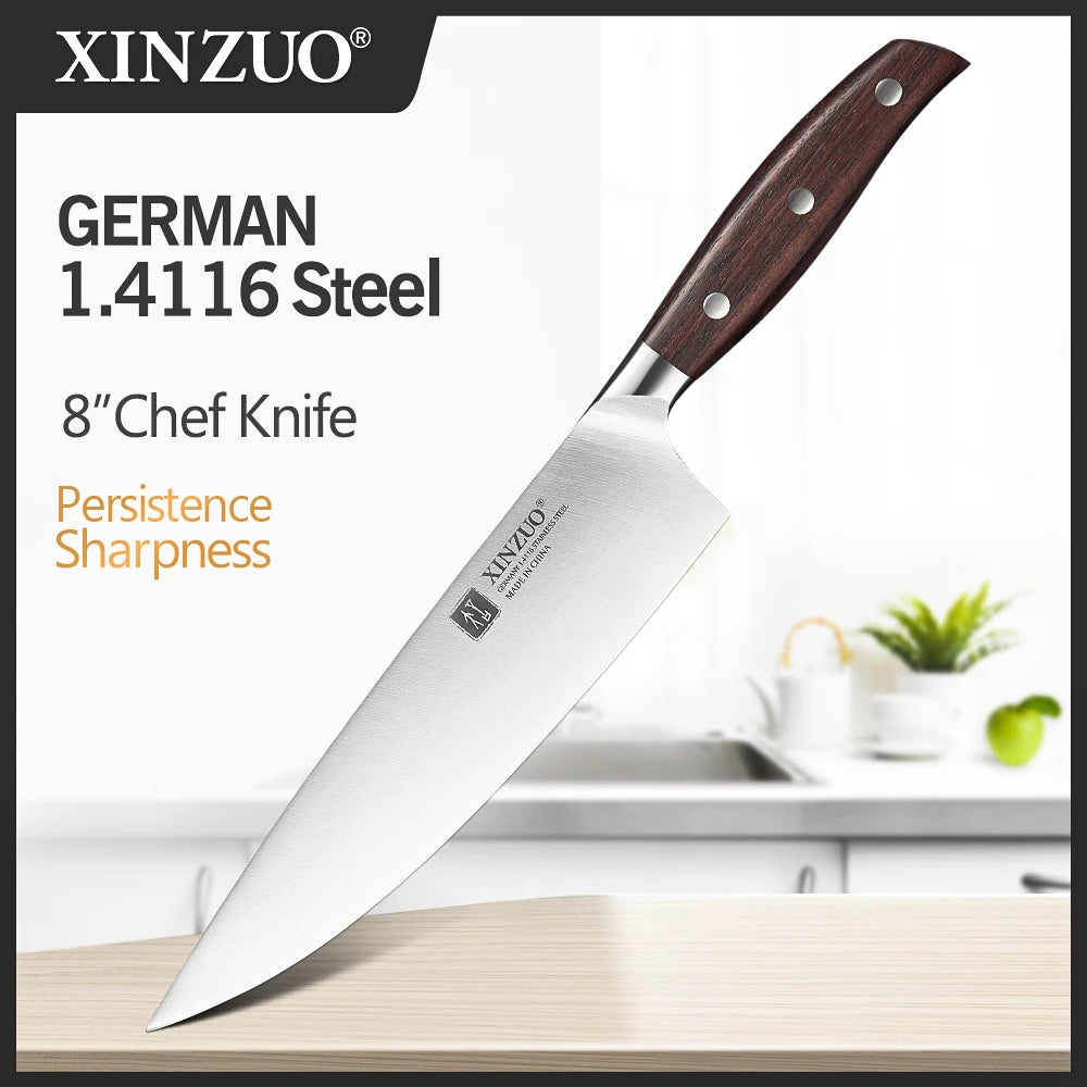 XINZUO High Quality Paring  Utility Cleaver Knife Set - 35 5 8 Germany 14116 Stainless Steel - ZOOMNSTORE