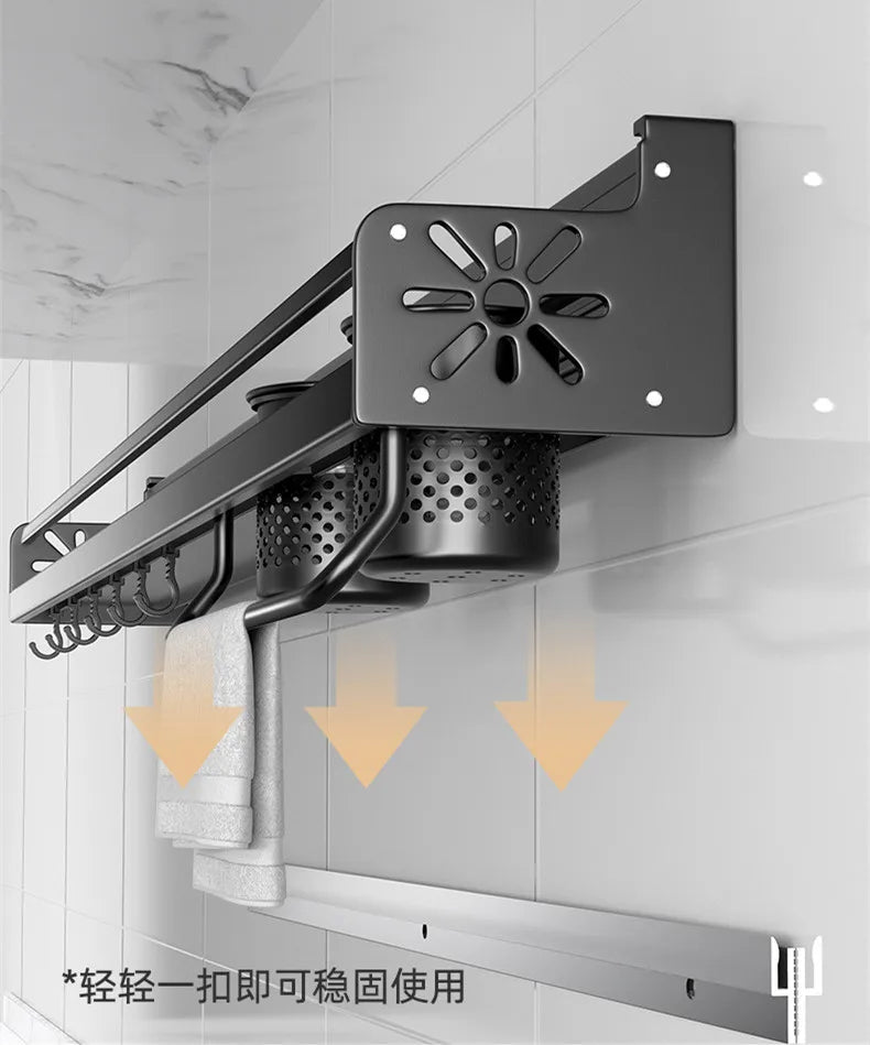 Kitchen Organizer Shelf - Wall Mounted Rack for Spice Storage & Compact Utensil Holder - ZOOMNSTORE