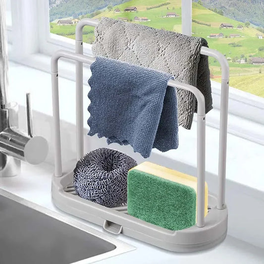Kitchen Sink Drain Rack - Sponge and Rag Storage Basket - ZOOMNSTORE