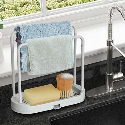 Kitchen Sink Drain Rack - Sponge and Rag Storage Basket - ZOOMNSTORE
