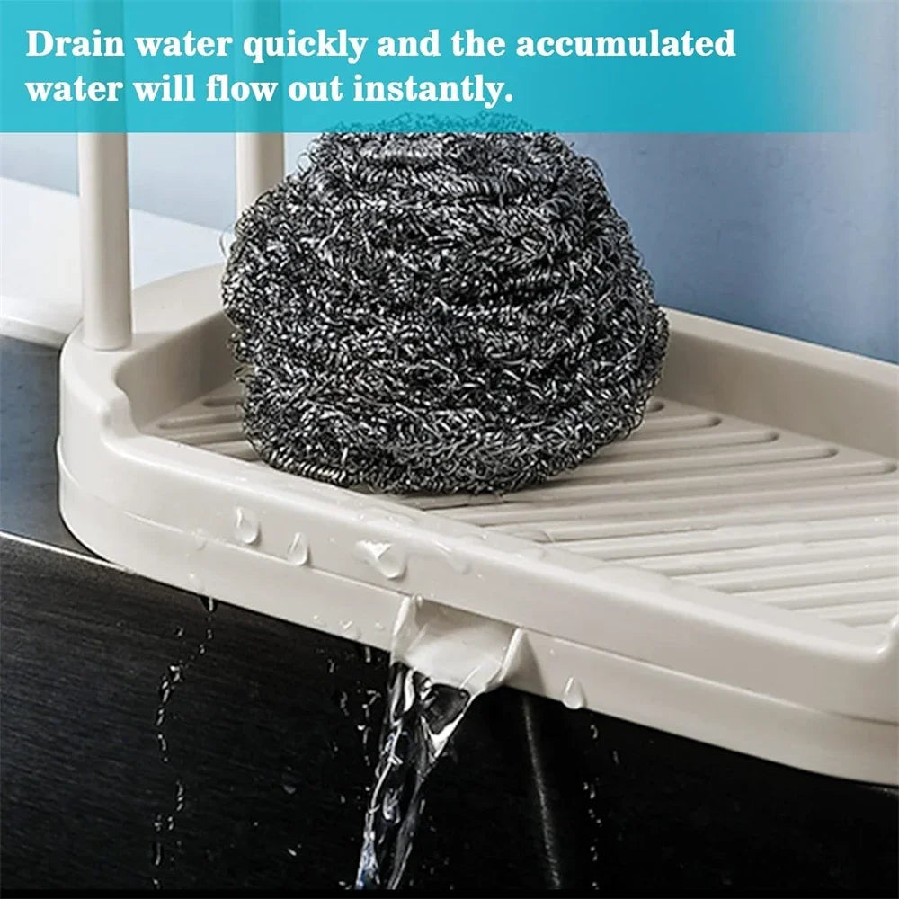 Kitchen Sink Drain Rack - Sponge and Rag Storage Basket - ZOOMNSTORE