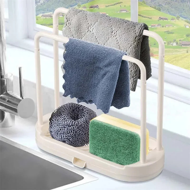 Kitchen Sink Drain Rack - Sponge and Rag Storage Basket - ZOOMNSTORE