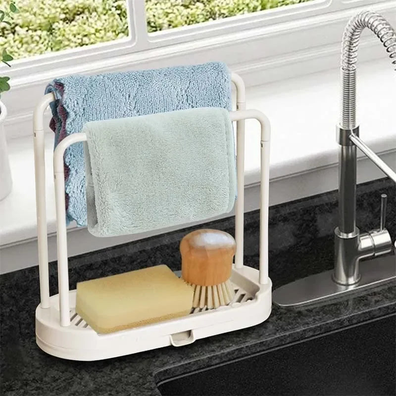 Kitchen Sink Drain Rack - Sponge and Rag Storage Basket - ZOOMNSTORE