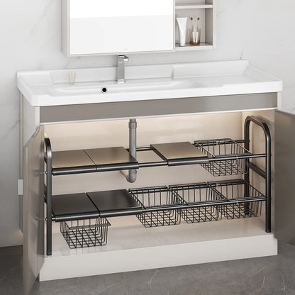 Expandable Under Sink Organizer - Multi-Use Cabinet Storage Rack with Removable Baskets - ZOOMNSTORE
