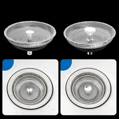 Kitchen Sink Strainer - Stainless Steel Basin Drain Stopper & Hair Catcher Filter - ZOOMNSTORE
