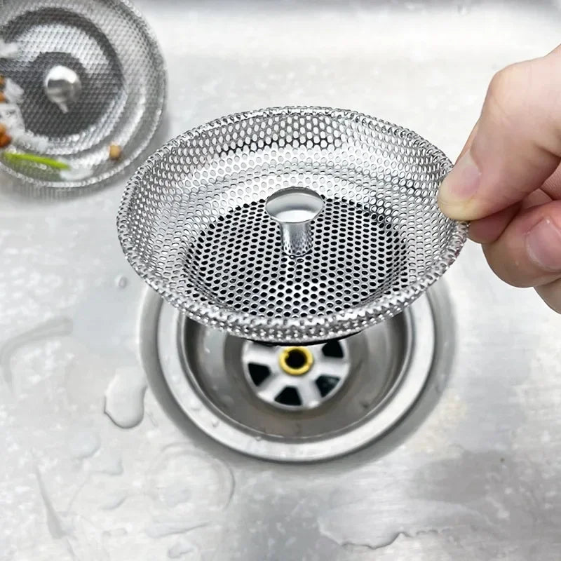 Kitchen Sink Strainer - Stainless Steel Basin Drain Stopper & Hair Catcher Filter - ZOOMNSTORE