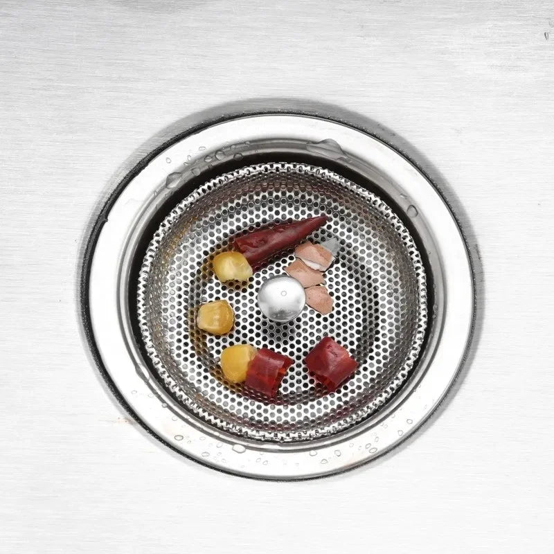 Kitchen Sink Strainer - Stainless Steel Basin Drain Stopper & Hair Catcher Filter - ZOOMNSTORE