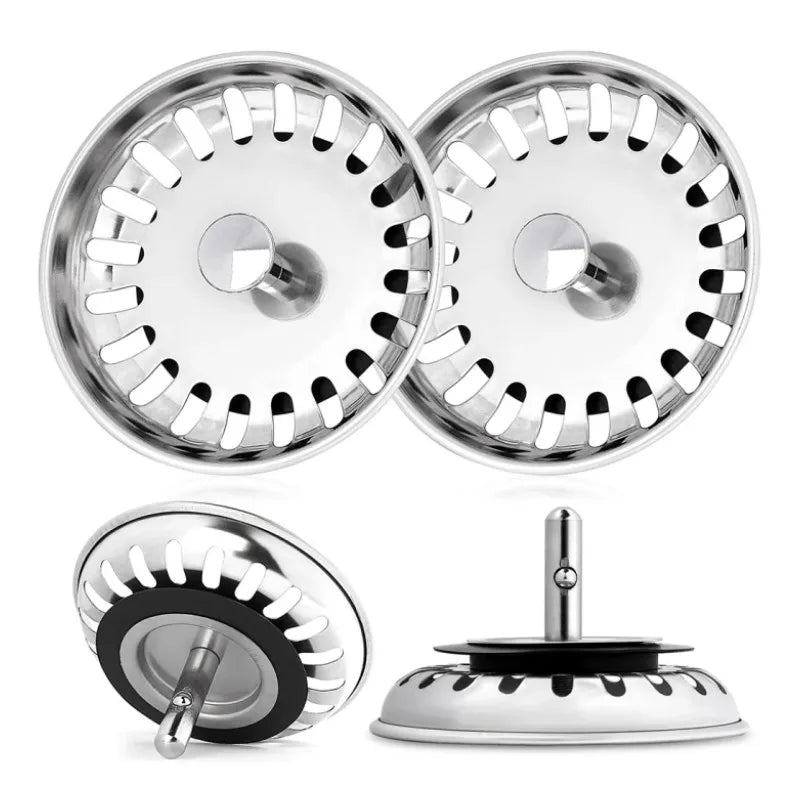 Kitchen Sink Strainer - Stainless Steel Drain Plug | Basin Drain Stopper, Anti Clog Filter - ZOOMNSTORE