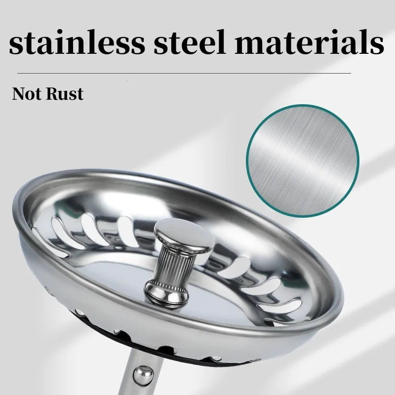 Kitchen Sink Strainer - Stainless Steel Drain Plug | Basin Drain Stopper, Anti Clog Filter - ZOOMNSTORE