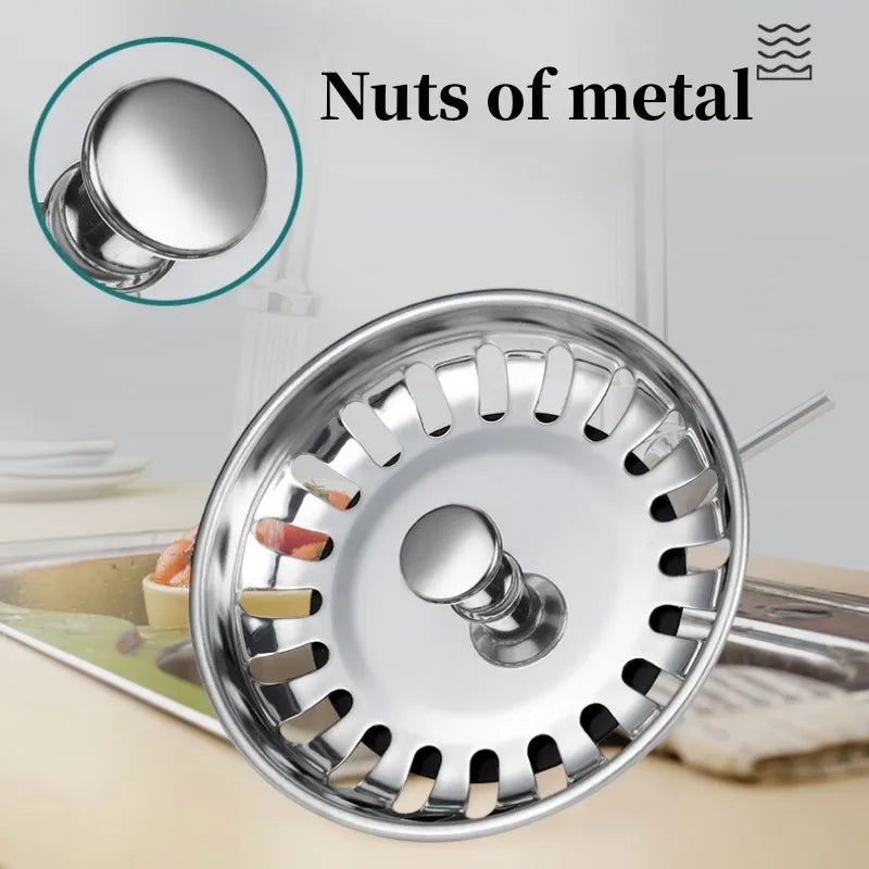 Kitchen Sink Strainer - Stainless Steel Drain Plug | Basin Drain Stopper, Anti Clog Filter - ZOOMNSTORE
