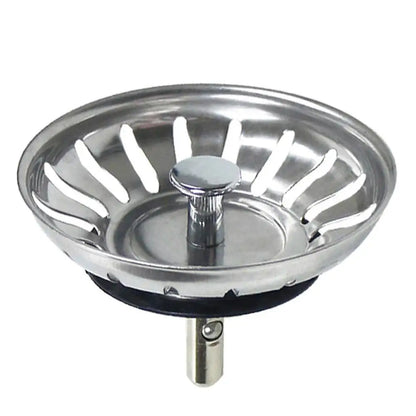 Kitchen Sink Strainer Stainless Steel Drain Plug - Basin Stopper with Rubber Seal - ZOOMNSTORE