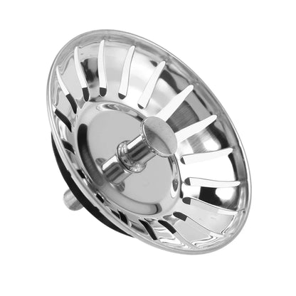 Kitchen Sink Strainer - Stainless Steel Replacement 80mm Drain Plug Basket - ZOOMNSTORE