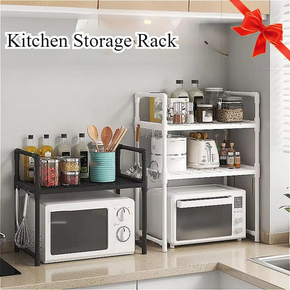 Multi-Layer Kitchen Storage Rack - Microwave Shelf  Condiment Organizer - ZOOMNSTORE
