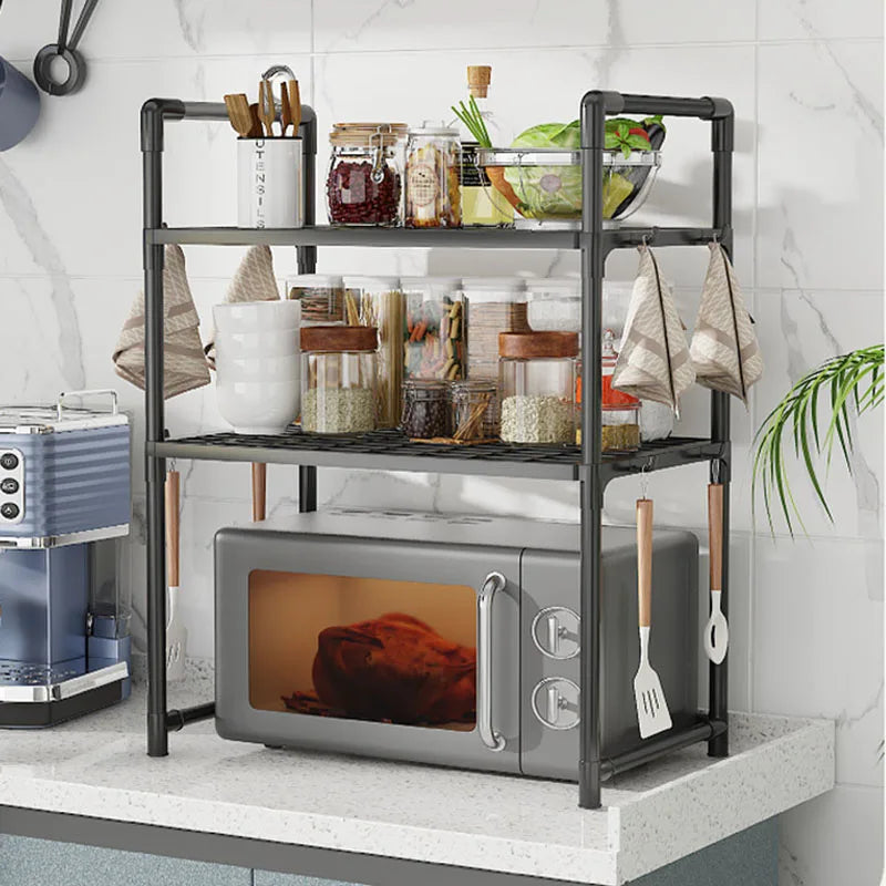 Multi-Layer Kitchen Storage Rack - Microwave Shelf  Condiment Organizer - ZOOMNSTORE