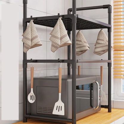 Multi-Layer Kitchen Storage Rack - Microwave Shelf  Condiment Organizer - ZOOMNSTORE