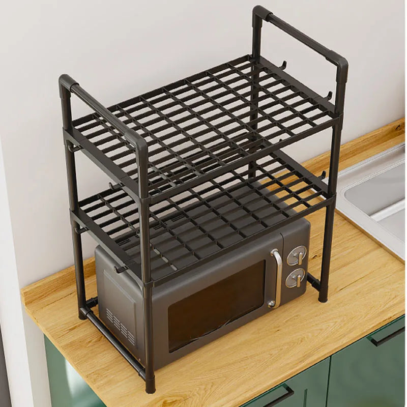 Multi-Layer Kitchen Storage Rack - Microwave Shelf  Condiment Organizer - ZOOMNSTORE