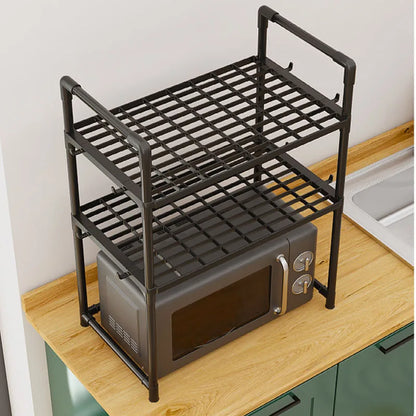 Multi-Layer Kitchen Storage Rack - Microwave Shelf  Condiment Organizer - ZOOMNSTORE