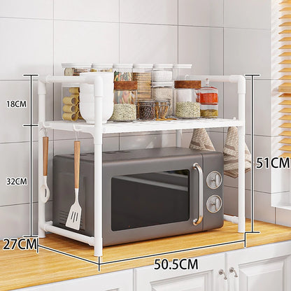 Multi-Layer Kitchen Storage Rack - Microwave Shelf  Condiment Organizer - ZOOMNSTORE