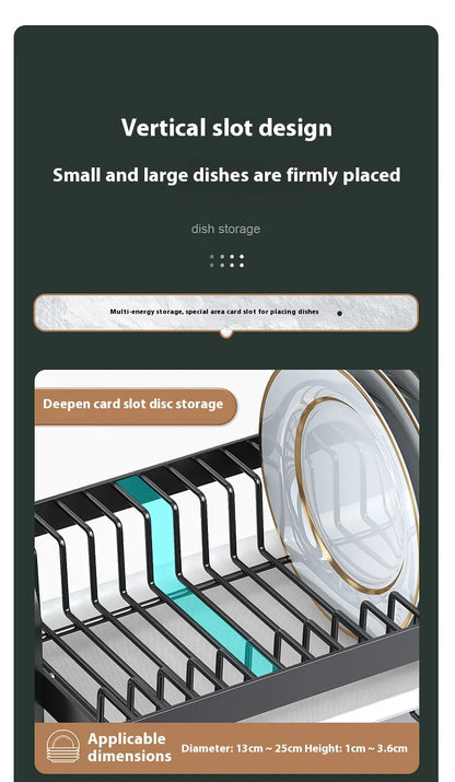 Multifunctional Kitchen Storage Rack - Bowl Dish  Chopstick Organizer - ZOOMNSTORE