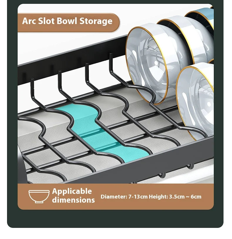 Multifunctional Kitchen Storage Rack - Bowl Dish  Chopstick Organizer - ZOOMNSTORE