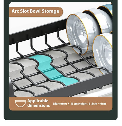 Multifunctional Kitchen Storage Rack - Bowl Dish  Chopstick Organizer - ZOOMNSTORE