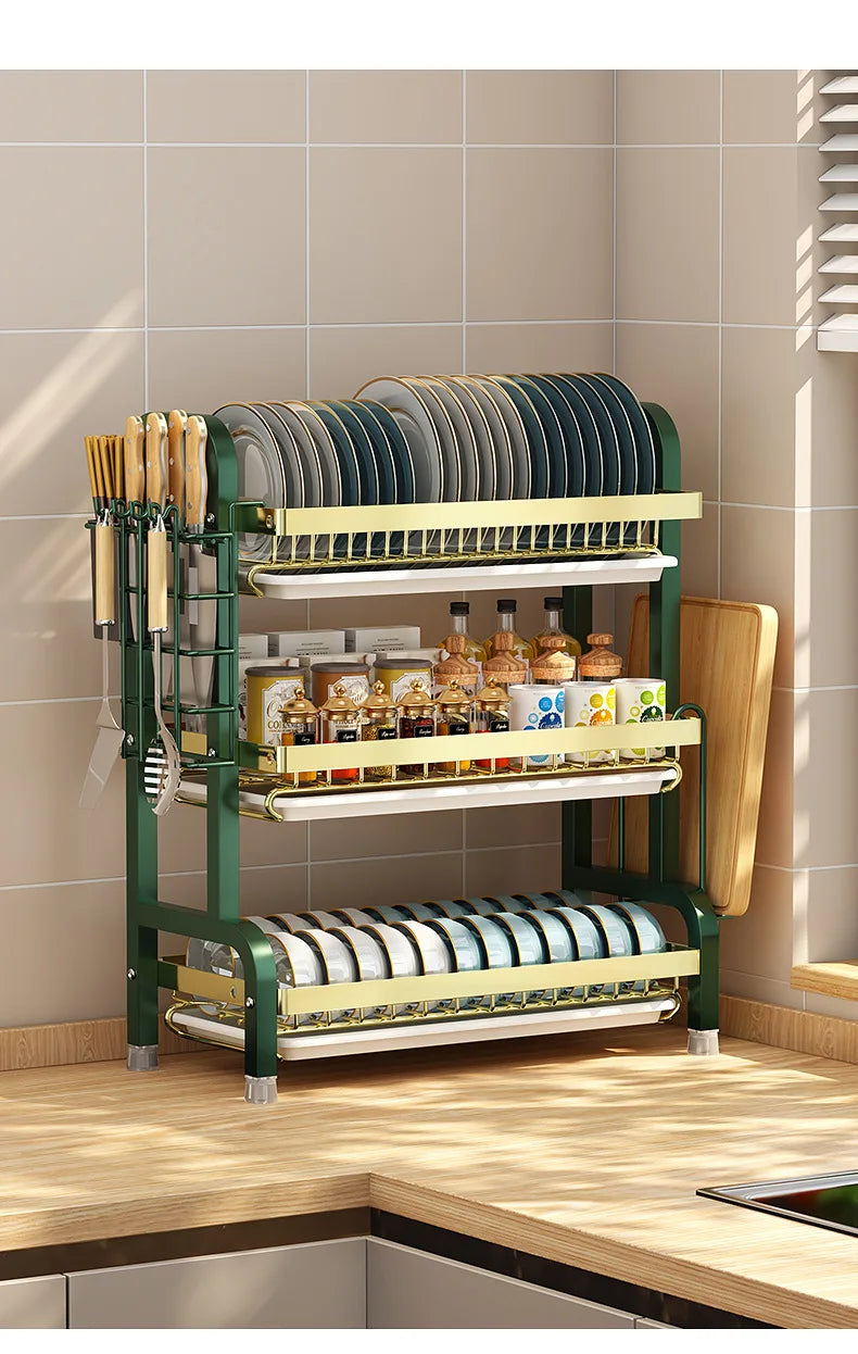 Multifunctional Kitchen Storage Rack - Bowl Dish  Chopstick Organizer - ZOOMNSTORE