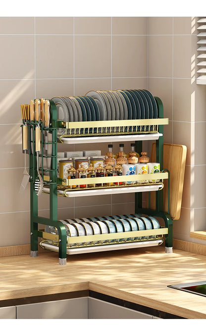 Multifunctional Kitchen Storage Rack - Bowl Dish  Chopstick Organizer - ZOOMNSTORE