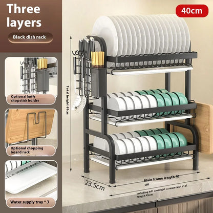 Multifunctional Kitchen Storage Rack - Bowl Dish  Chopstick Organizer - ZOOMNSTORE