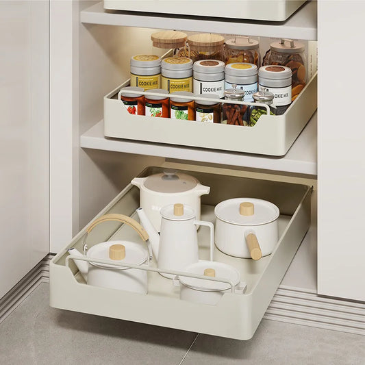 Kitchen Storage Rack - Pull-Out Drawer Spice Organizer - ZOOMNSTORE
