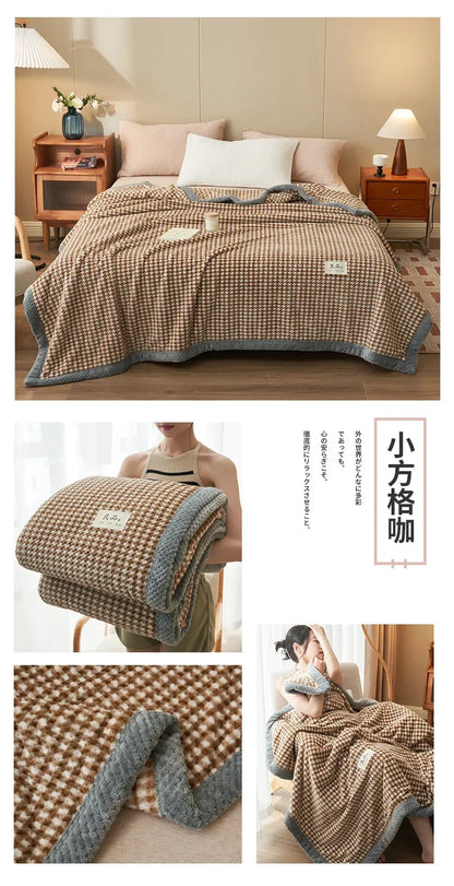 Soft Chenille Knit Throw Blanket - Handmade Machine Washable Cozy for Couch  Bed - ZOOMNSTORE