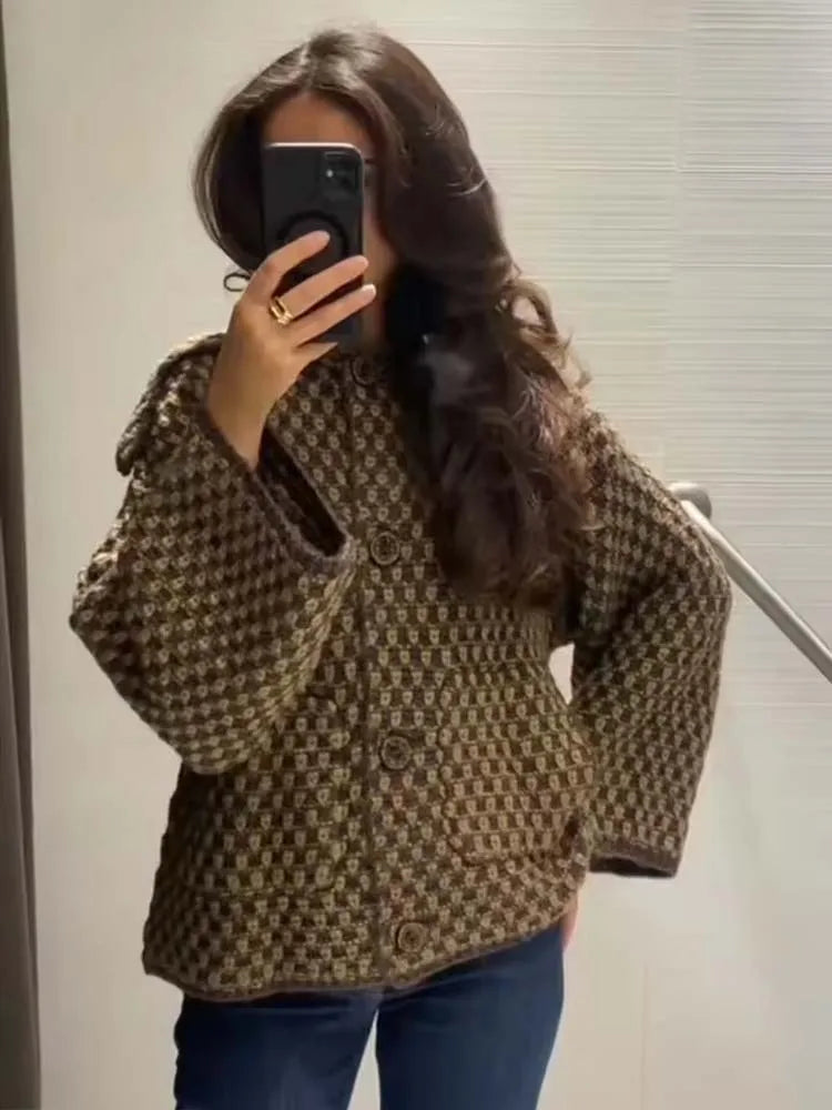 Knitted Jackets Women – 2025 Autumn Winter Single-Breasted Jacket | Casual Streetwear Coat - ZOOMNSTORE