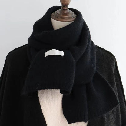 Knitted Red Scarf – Soft Warm Muffler, Classic Solid Winter Wrap for Men & Women - ZOOMNSTORE