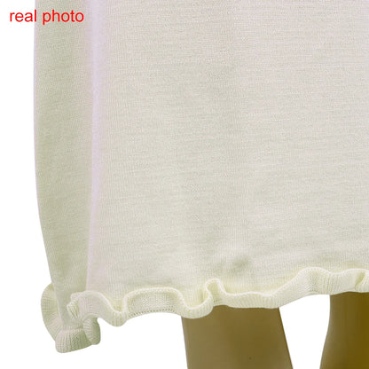 Elegant Knitted Maxi Dress - Backless Flare Sleeve Sweater Outfit for Women - ZOOMNSTORE