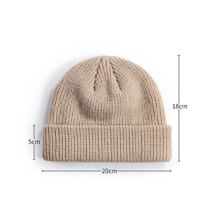 Knitted Winter Beanie - Wool Beanie Cap For Men & Women | Warm Skullies Hat - ZOOMNSTORE