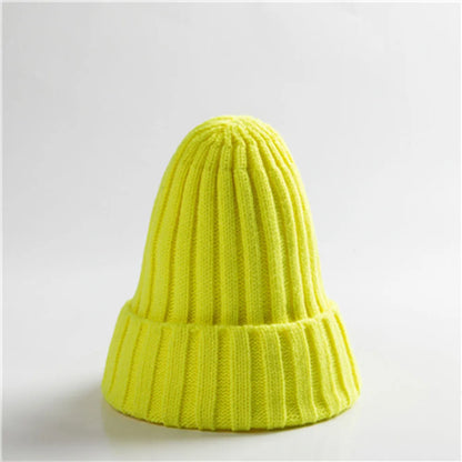 Knitted Winter Hat - Woolen Beanie with Ear Protection, Elastic Fitting Unisex Knit Cap - ZOOMNSTORE